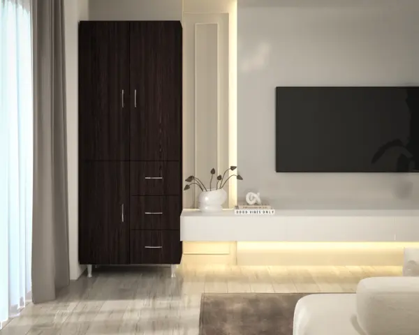 Dulap 3 Usi 3 Sertare Wenge 70x35x180 cm