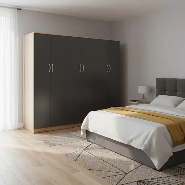 Dulap Athos II cu 6 usi, 240x42x180 cm