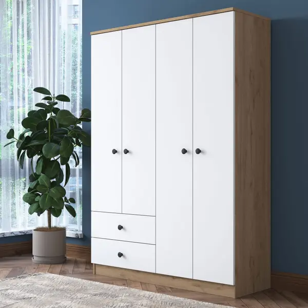 Dulap BA108-2067 Walnut-Alb