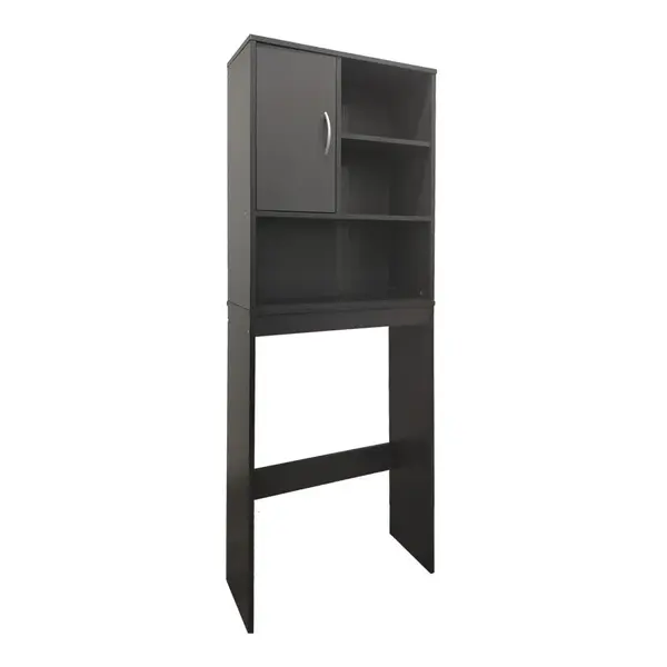 Dulap Baie cu Loc Pentru Masina de Spalat cu sertare, Lemn, Alb, 60x24x168 cm