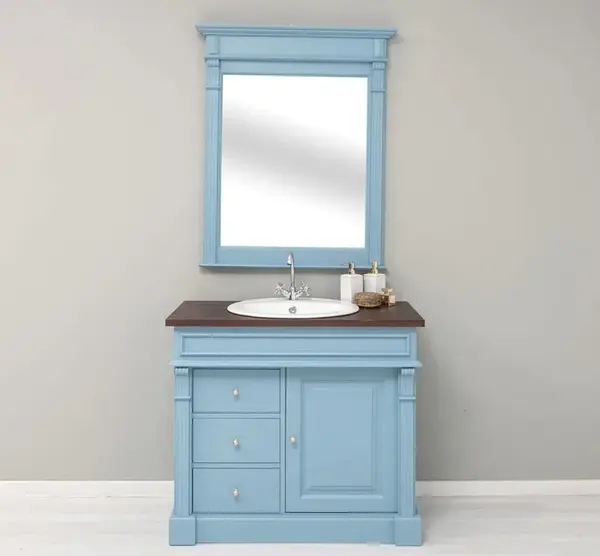 Dulap baie ornamental cu 3 sertare si 1 usa, din stejar