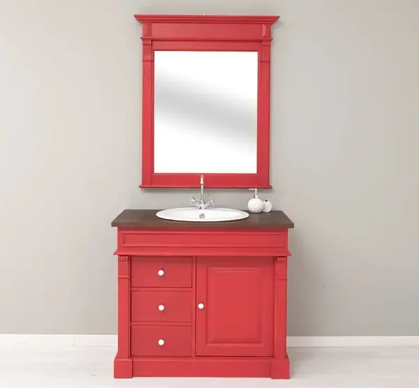 Dulap baie ornamental cu 3 sertare si 1 usa, din stejar