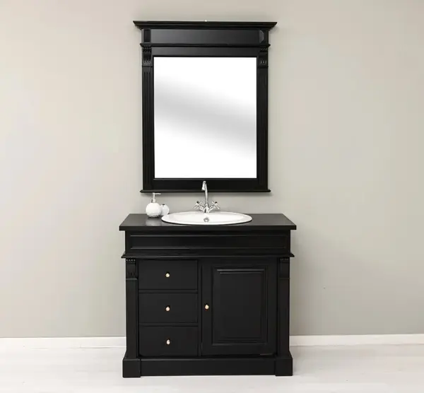 Dulap baie ornamental cu 3 sertare si 1 usa, din stejar