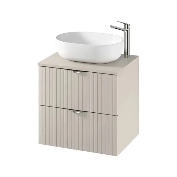 Dulap baie suspendat 60 cm pentru lavoar, casmir mat, MDF, Cersanit Tirso