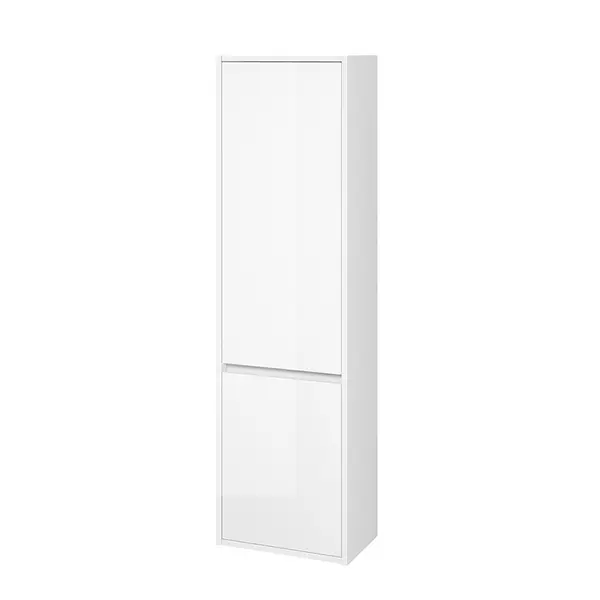 Dulap baie suspendat Cersanit Crea, 2 usi, 140 cm, alb lucios