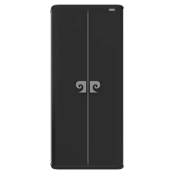 Dulap baie suspendat dublu Pierre Cardin Eva negru-argintiu mat 64x146 cm