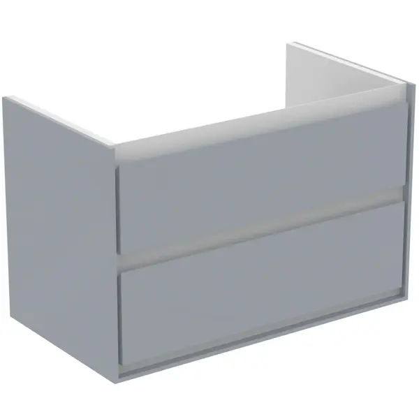 Dulap baie suspendat Ideal Standard Connect Air pentru lavoar, 80 cm, MDF, gri deschis lucios