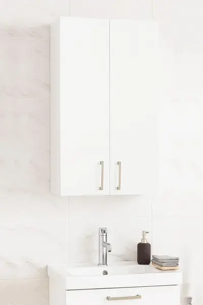 Dulap baie suspendat PROFI, 2 usi, montat, alb, 35x21.5x68 cm