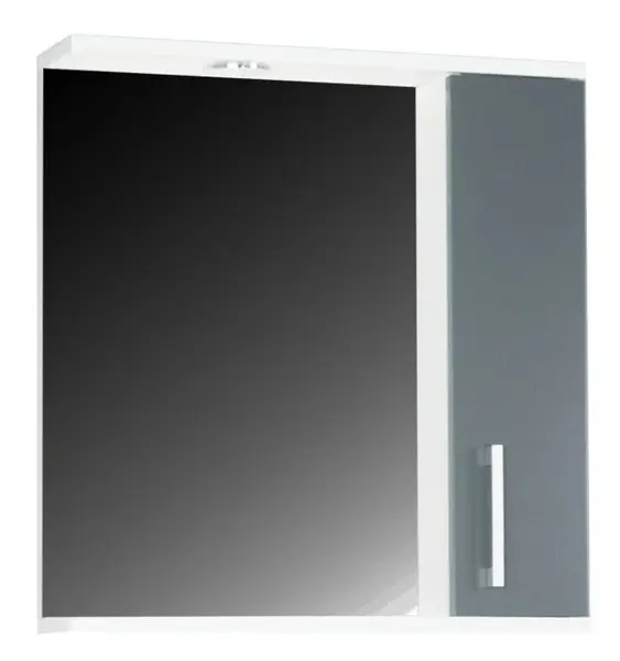 Dulap baie suspendat PROMO cu oglinda, montat, antracit, 50x60 cm