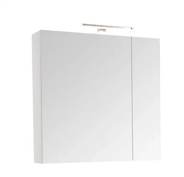 Dulap baie suspendat SERENA cu oglinda, iluminare LED, 2 usi, montata, alb, 60x15x68 cm