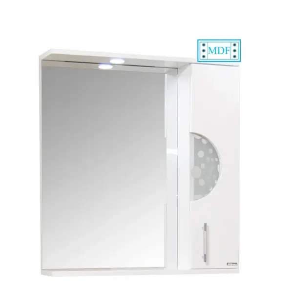 Dulap baie suspendat seria 178 cu oglinda, montat, alb, 55x71 cm