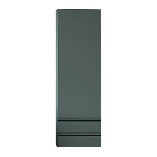 Dulap baie suspendat verde mat 146 cm cu 2 sertare si o usa KolpaSan Alexis