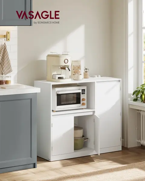 Dulap bucatarie microunde, Mateo, Alb, 90x40x90 cm