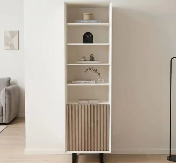 Dulap cu 1 usa 'Slatted' cu finisaj Signal White