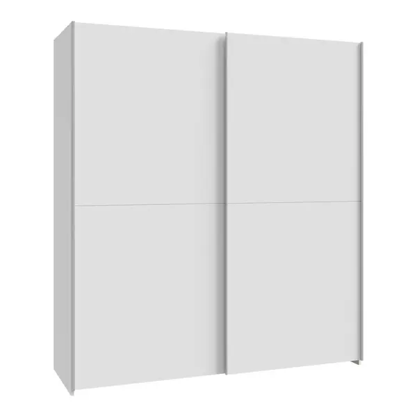 Dulap cu 2 uși și rafturi Noez I, Lemn, Alb, 170x61x190 cm