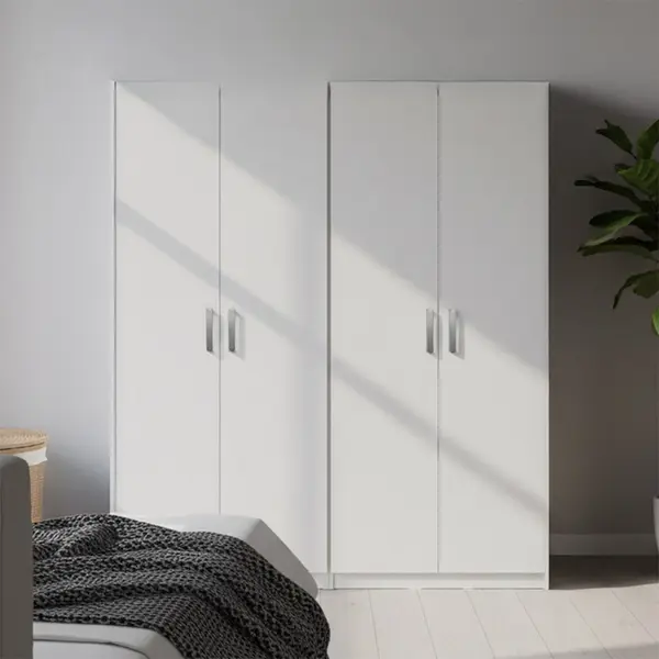 Dulap cu 4 usi, Athos I, V1, Alb, 160x42x180 cm