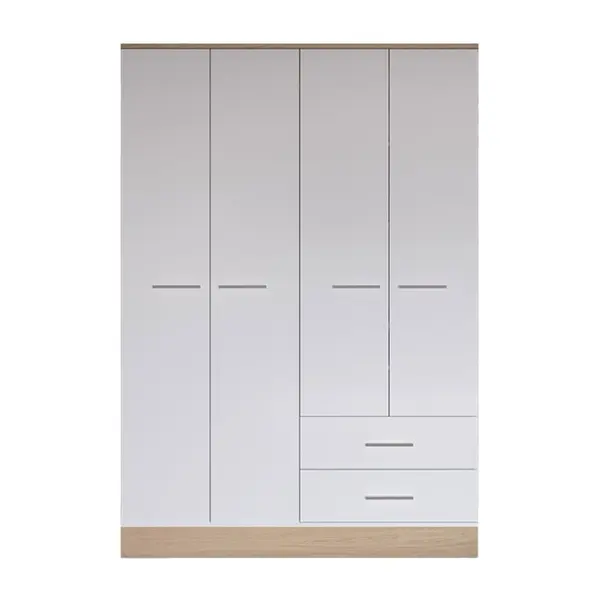 Dulap cu 4 usi Harmony, Pako World, Stejar-Alb, 137x52x198 cm