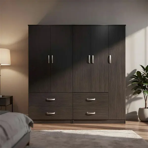 Dulap cu 5 usi, Athos, V25, Wenge, 170x42x180 cm