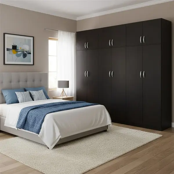 Dulap cu 6 usi, Athos II, V7, Wenge, 240x42x240 cm