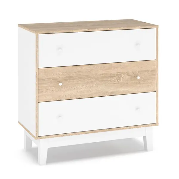Dulap cu Sertare Awell Alb 90x44x88.5 cm