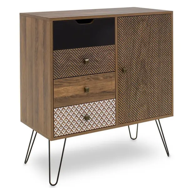 Dulap cu Sertare Boho Walnut 79.5x39.5x86 cm
