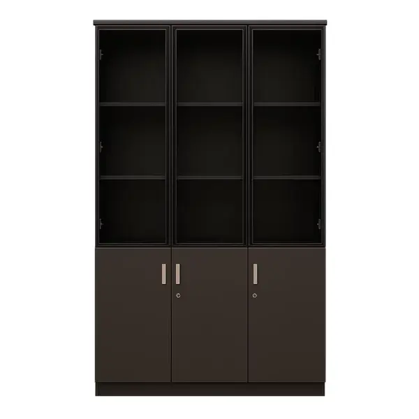 Dulap cu trei uși din aluminiu și sticlă &ndash;W1200*D400*H2000