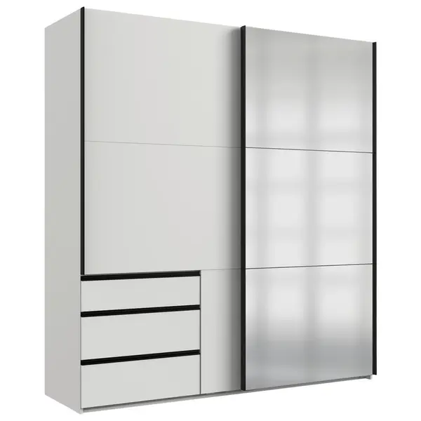 Dulap Cu Uși Culisante, 200/216/65 cm, alb