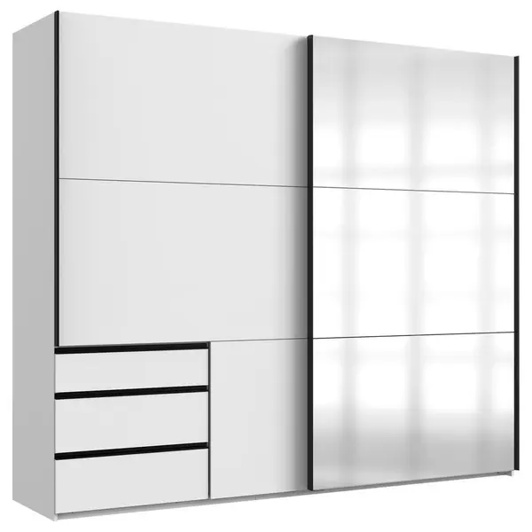 Dulap Cu Uși Culisante, 250/216/65 cm, alb