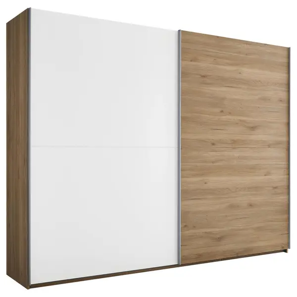 Dulap Cu Uși Culisante, 270/210/60 cm, alb, culoare lemn stejar