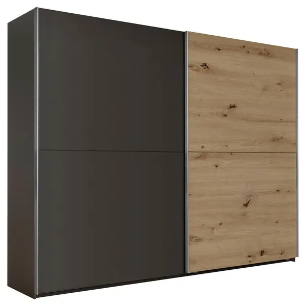 Dulap Cu Uși Culisante, 270/210/60 cm, grafit, stejar Artisan