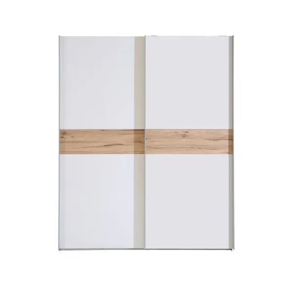 Dulap Cu Uși Glisante, 170,3/210,5/61,2 cm, alb, culoare lemn stejar
