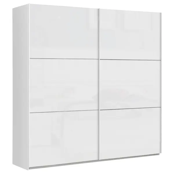 Dulap Cu Uși Glisante, 200,1/209,7/61,2 cm, alb, alb lucios intens