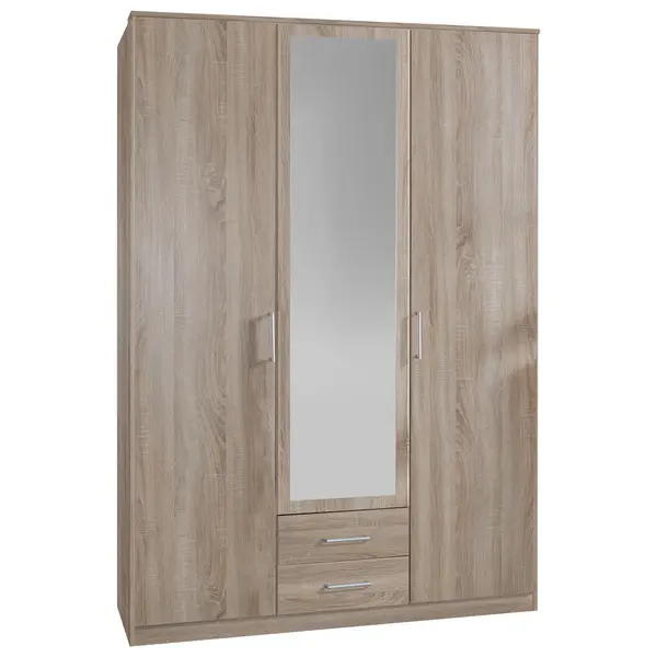 Dulap Cu Uși Rotative, 135/199,5/58 cm, culoare lemn stejar