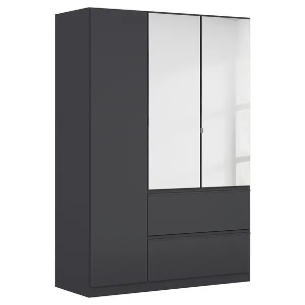 Dulap Cu Uși Rotative, 136/197/54 cm, gri închis