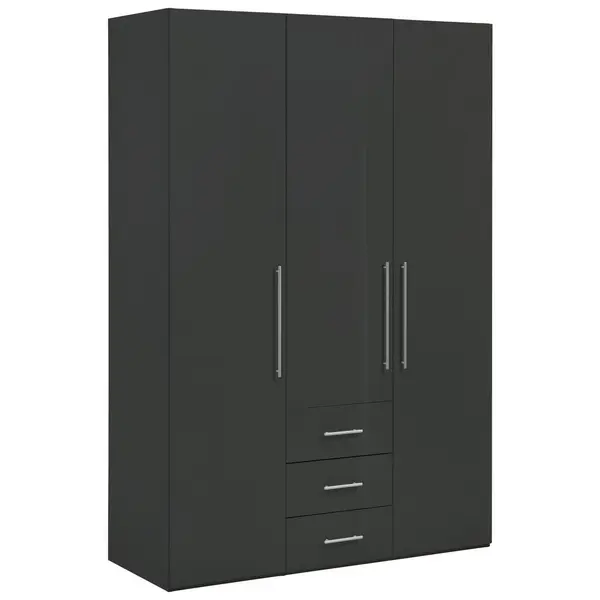 Dulap Cu Uși Rotative, 146,6/218,6/59 cm, antracit, antracit lucios intens