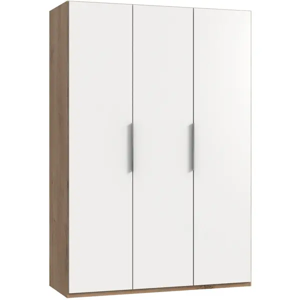 Dulap Cu Uși Rotative, 150/216/58 cm, alb, culoare lemn stejar