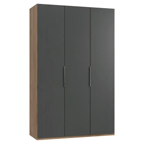 Dulap Cu Uși Rotative, 150/236/58 cm, culoare lemn stejar, grafit