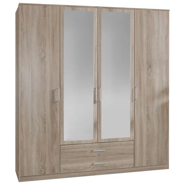 Dulap Cu Uși Rotative, 180/199/58 cm, culoare lemn stejar