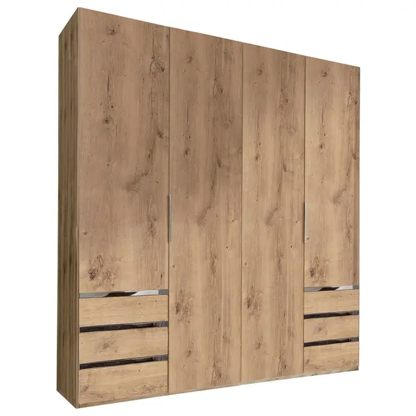 Dulap Cu Uși Rotative, 200/216/58 cm, culoare lemn stejar