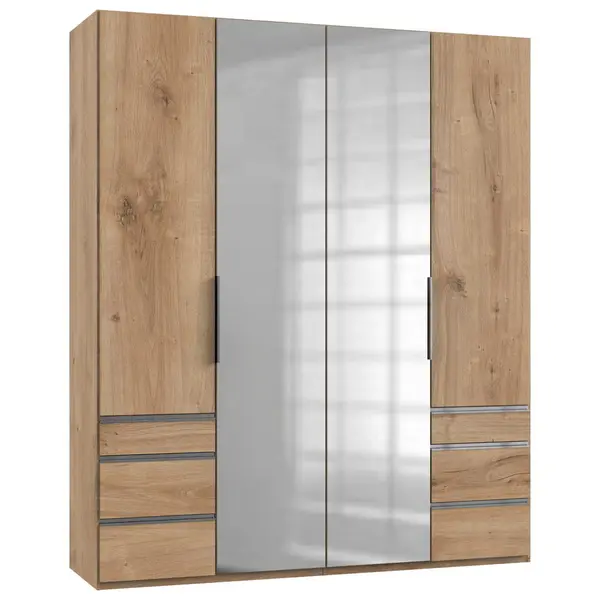 Dulap Cu Uși Rotative, 200/236/58 cm, culoare lemn stejar