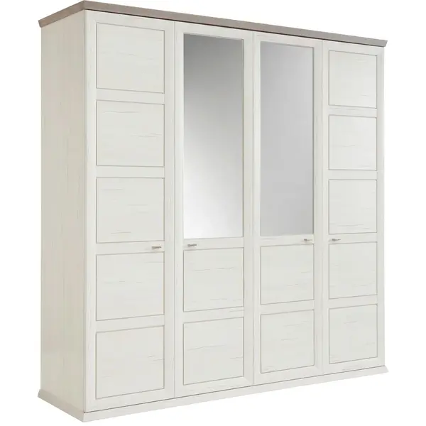 Dulap Cu Uși Rotative, 205/209/60 cm, gri, alb