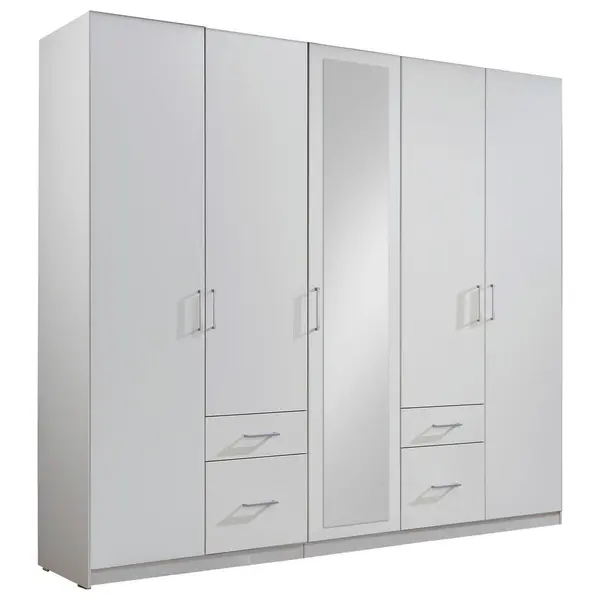 Dulap Cu Uși Rotative, 225/210/58 cm, alb