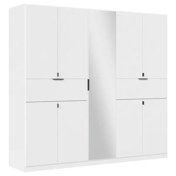 Dulap Cu Uși Rotative, 226/210/54 cm, argintiu, alb