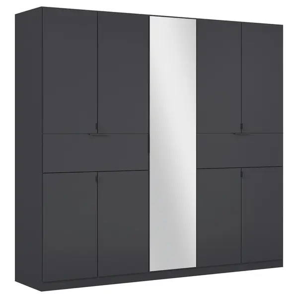 Dulap Cu Uși Rotative, 226/210/54 cm, argintiu, gri închis