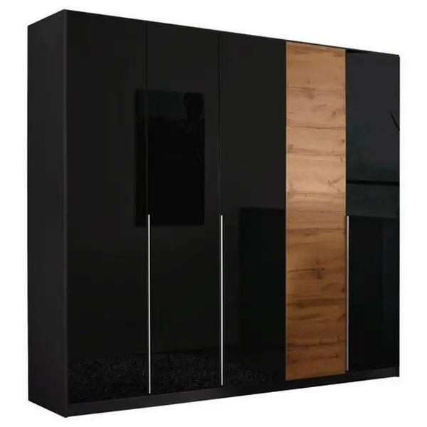 Dulap Cu Uși Rotative, 226/210/56 cm, negru