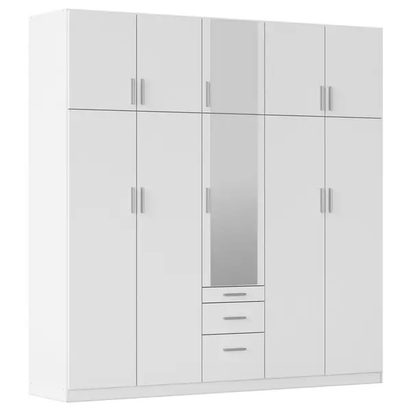 Dulap Cu Uși Rotative, 226/229/54 cm, alb