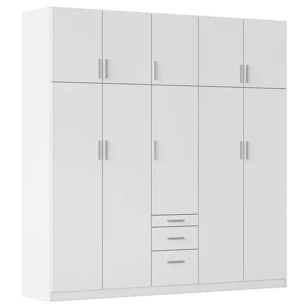 Dulap Cu Uși Rotative, 226/229/54 cm, alb