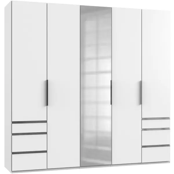 Dulap Cu Uși Rotative, 250/236/58 cm, alb