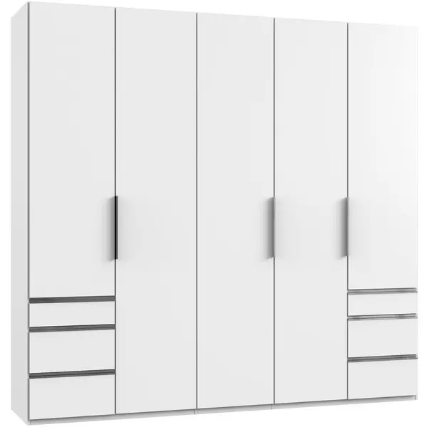Dulap Cu Uși Rotative, 250/236/58 cm, alb