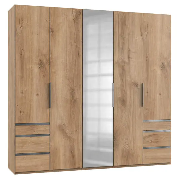 Dulap Cu Uși Rotative, 250/236/58 cm, culoare lemn stejar
